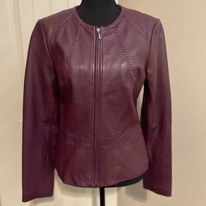 Vakko Burglary Genuine Leather Blazer